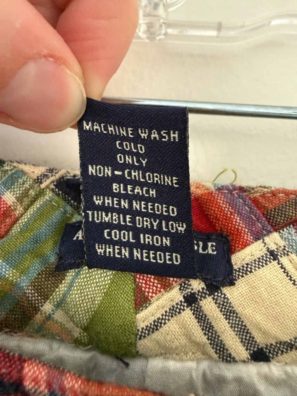 Vintage Y2K Plaid Patchwork Low Rise Mini Skirt Sz 14 American Eagle Outfitters - Picture 8 of 13